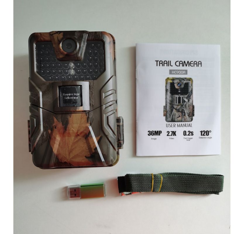 HC-900A 36MP 2.7K Wildkamera mit unsichtbarem Infrarot PIR-Sensor für Naturfotografie und Wildtierüberwachung