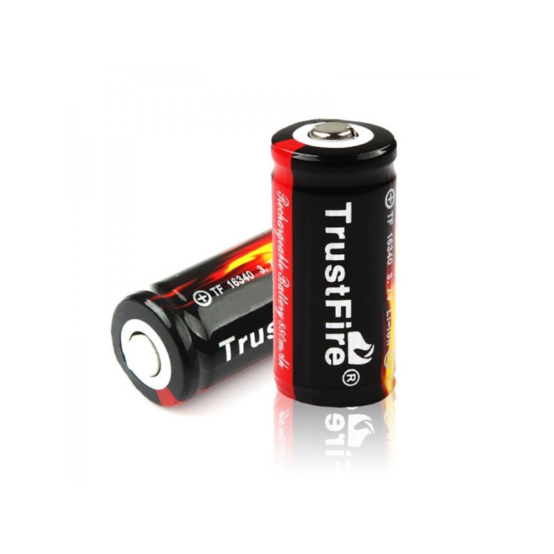 TrustFire 16340 Li-Ion 880mAh 3,7V wiederaufladbare geschützte Batterie umweltfreundlich und sicher