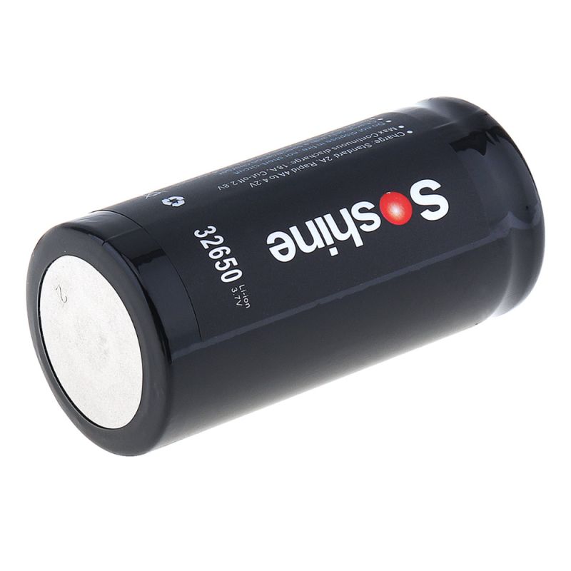 Soshine 6500mAh 3.7V 32650 Lithium-Ionen Batterie hohe Energiedichte langlebige Batterie zuverlässige Energie