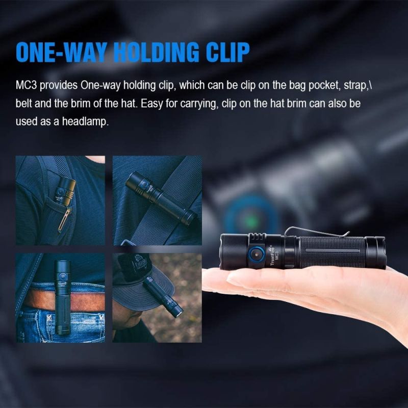 TrustFire MC3 XHP50 LED-Taschenlampe 2500 Lumen kompakt IP68 wasserdicht 21700 wiederaufladbar Abenteuer-Ausrüstung