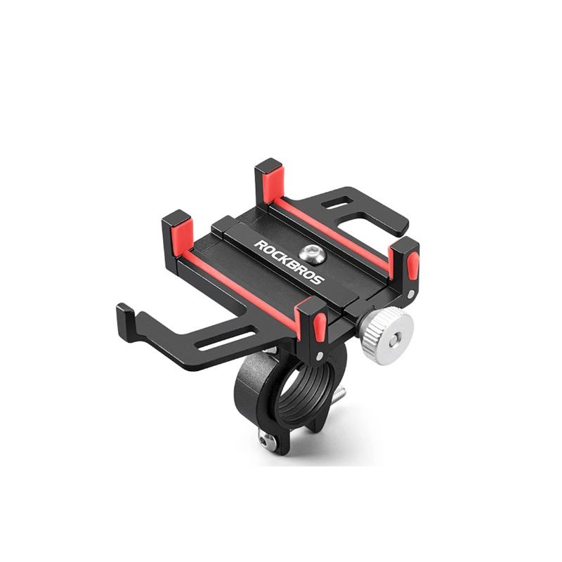 ROCKBROS Telefonhalter Motorrad Fahrrad CNC Aluminiumlegierung Stabil Langlebig Rutschfest Verstellbar Stabil