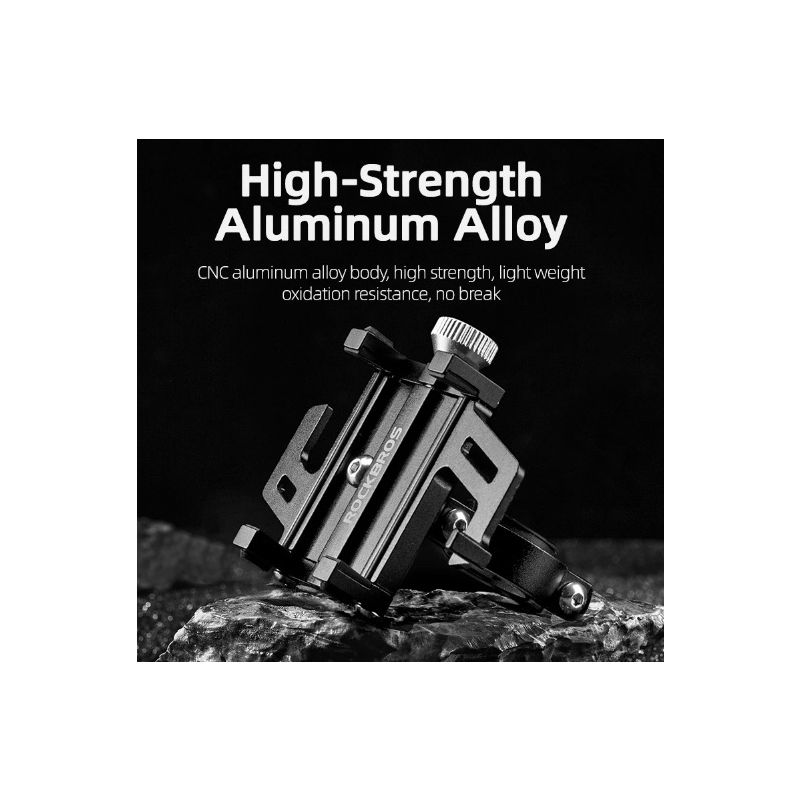 ROCKBROS Telefonhalter Motorrad Fahrrad CNC Aluminiumlegierung Stabil Langlebig Rutschfest Verstellbar Stabil