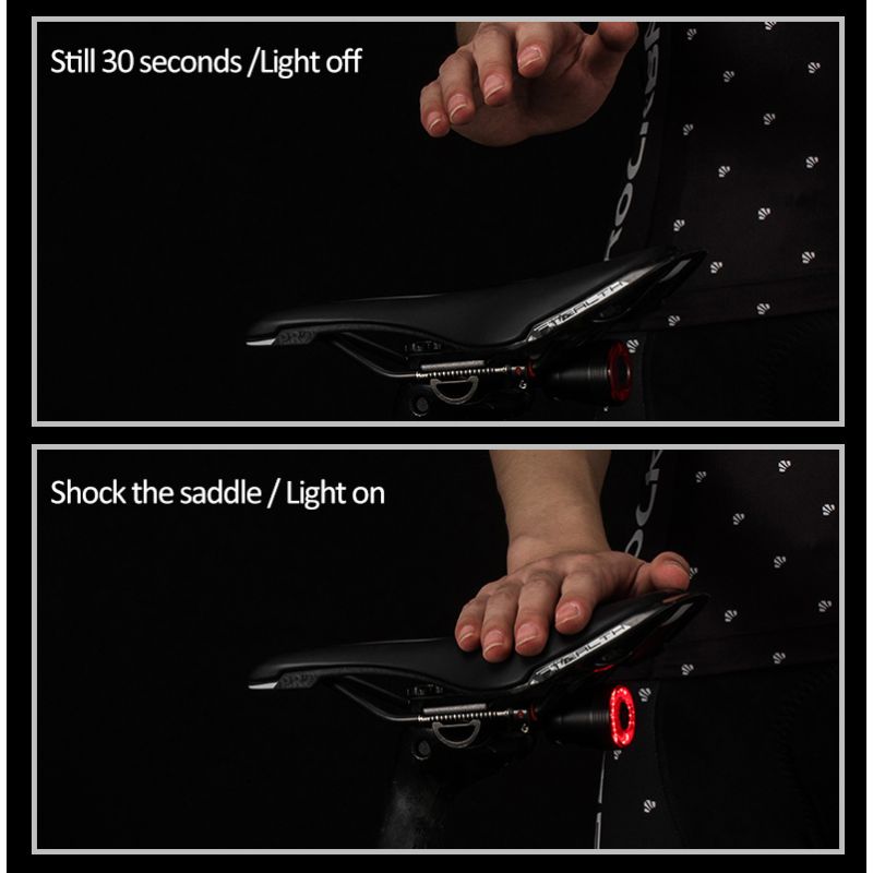 ROCKBROS Q5 Fahrrad Smart Light mit Auto Brake Sensing IPx6 Wasserdicht für Fahrradsicherheit und Sichtbarkeit