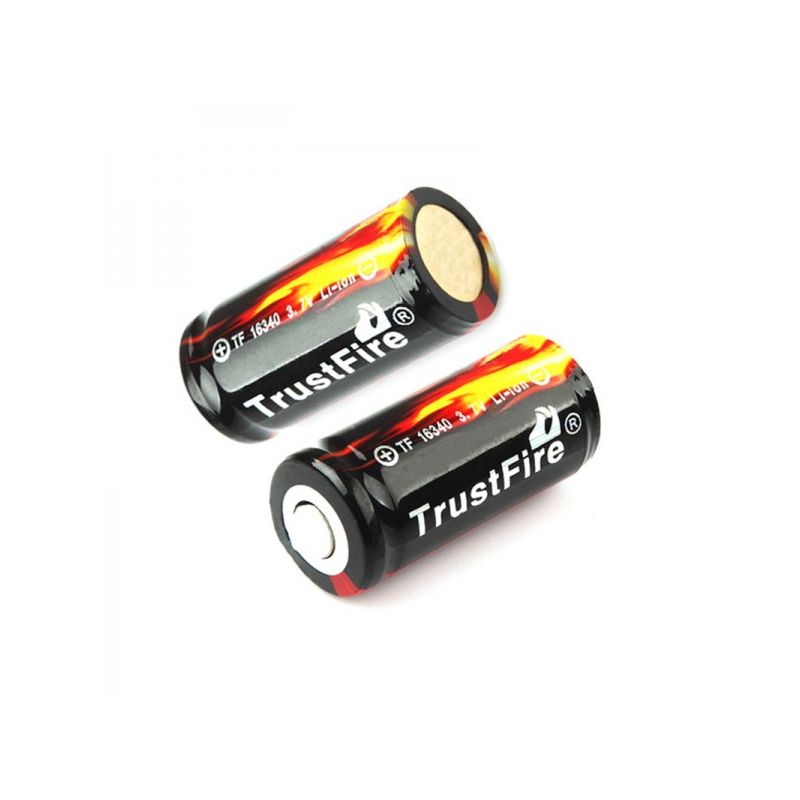 TrustFire 16340 Li-Ion 880mAh 3,7V wiederaufladbare geschützte Batterie umweltfreundlich und sicher