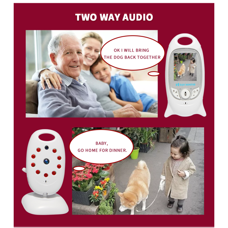 Entdecken Sie den VB601 Funk-Video-Baby-Monitor mit 2.4G Zwei-Wege-Kommunikation und Temperaturüberwachung