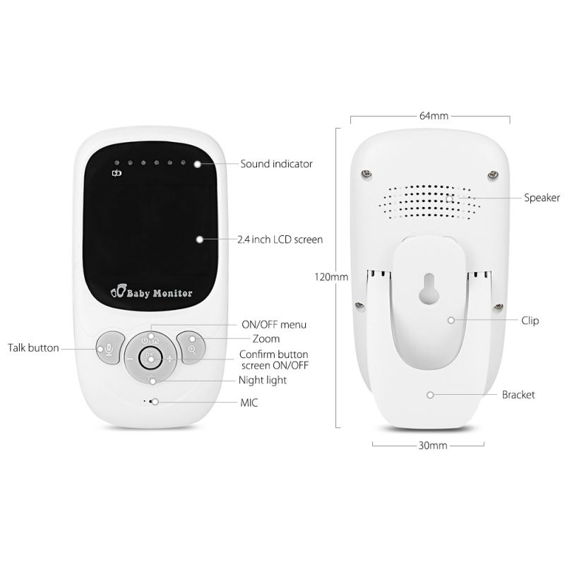 Entdecken Sie den SP880 kabellosen Video Baby Monitor mit 2.4 Zoll LCD Zwei-Wege-Audio Infrarot Nachtsicht