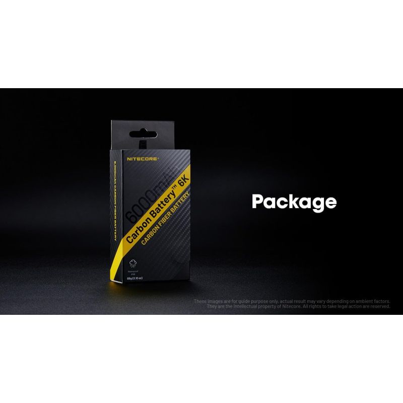 Nitecore Carbon Battery 6K Powerbank USB-C 6000mAh - Leicht, wasserdicht, Outdoor & Camping