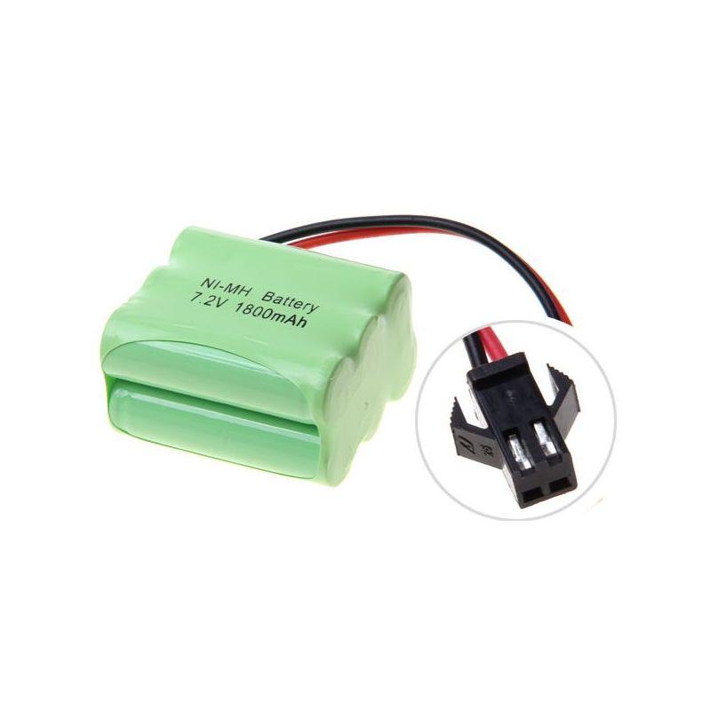 Umweltfreundlicher 7,2V AA 1800mAh Ni-MH Akkupack SM-Stecker hohe Kapazität für Spielzeugautos und Modellflugzeuge