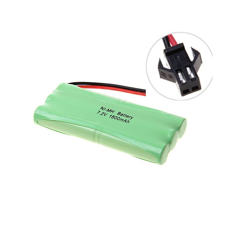 7.2V AA 1800mAh Ni-MH umweltfreundlicher Akku mit SM-Stecker für Spielzeugautos Modellflugzeuge und mehr
