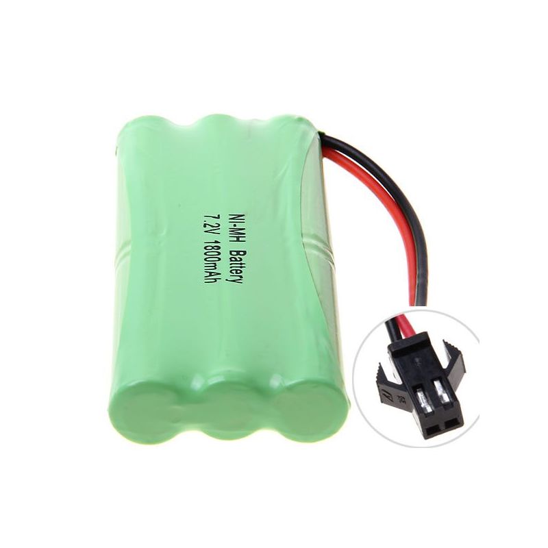7.2V AA 1800mAh Ni-MH umweltfreundlicher Akku mit SM-Stecker für Spielzeugautos Modellflugzeuge und mehr