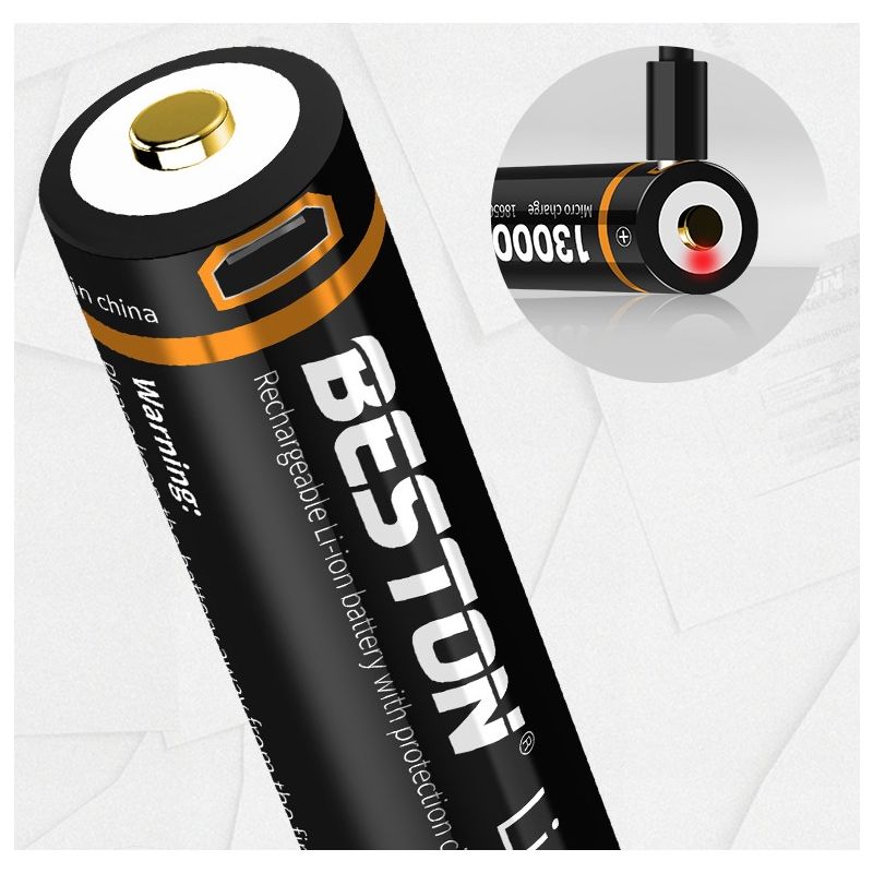 BESTON 18650 3.7V Akku 3500mAh Micro USB wiederaufladbar vielseitige Stromquelle für Outdoor-Aktivitäten