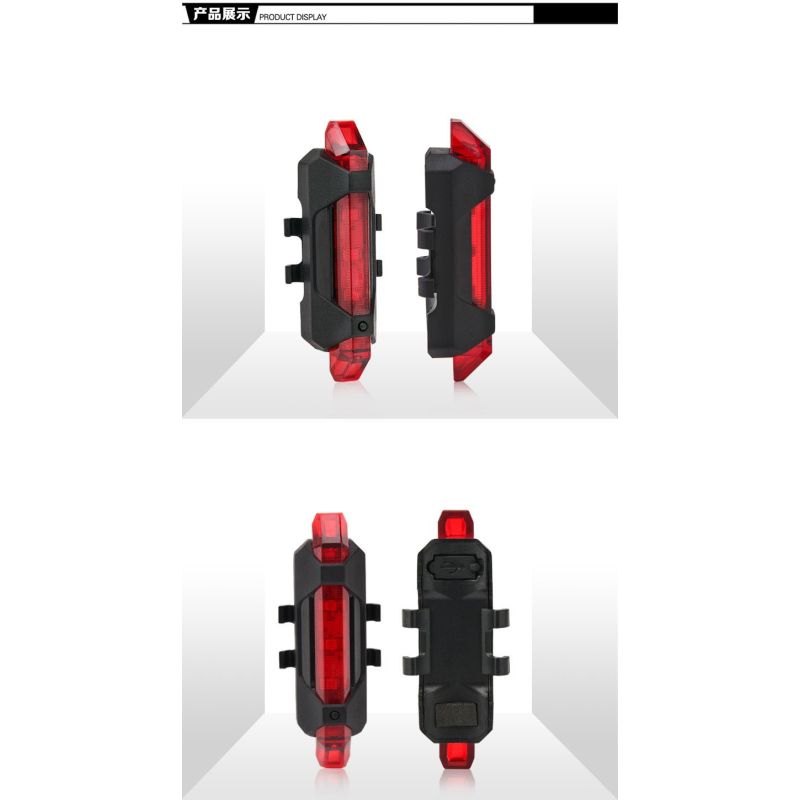 Tragbares USB wiederaufladbares Fahrradschwanzlicht Rücksicherheitslicht mit dynamische Blitzmodi einfache Montage