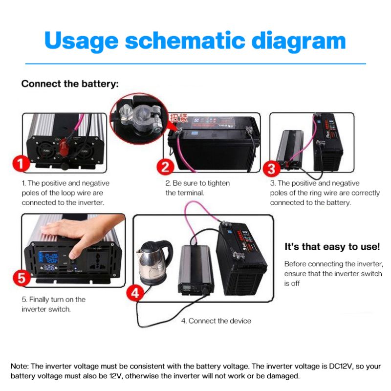 Pure Sine Wave Inverter 8000W 6000W 5000W 4000W 3000W für Wohnmobil Solar Inverter Heimenergiesysteme
