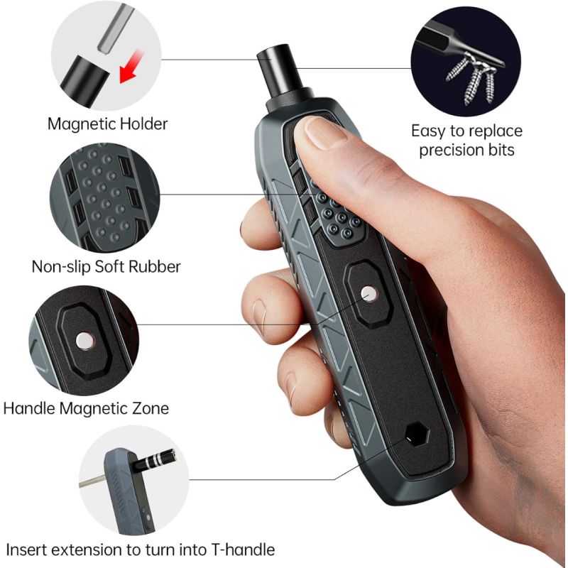 JAKEMY JM-8192 Präzisions-Schraubendreher-Set | 160 magnetische Bits für Laptop & Elektronik Reparatur Profi-Werkzeug