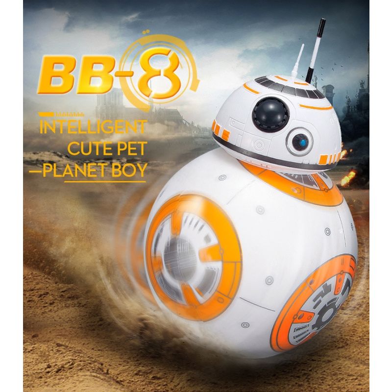 20,5cm interaktiver Fernbedienung Roboter BB-8 Star Wars Spielzeug mit 360° Rotation Geschenkspielzeug für Kinder