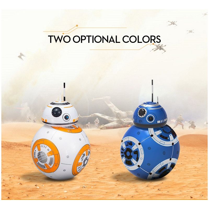 20,5cm interaktiver Fernbedienung Roboter BB-8 Star Wars Spielzeug mit 360° Rotation Geschenkspielzeug für Kinder