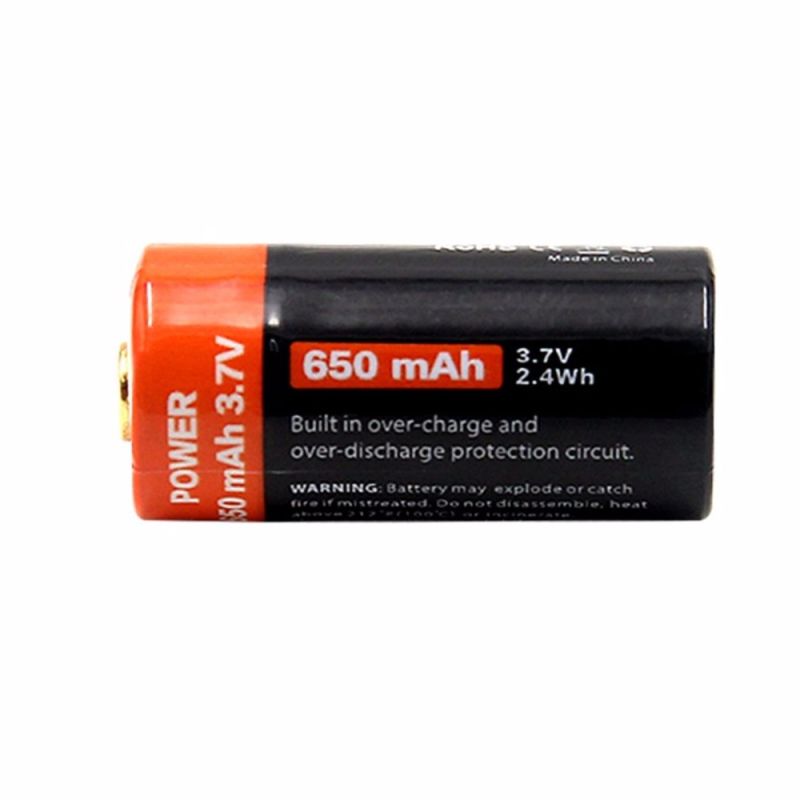 16340 650mAh 3.7V Micro USB wiederaufladbare Li-Ion Batterie langlebige und effiziente Energiequelle