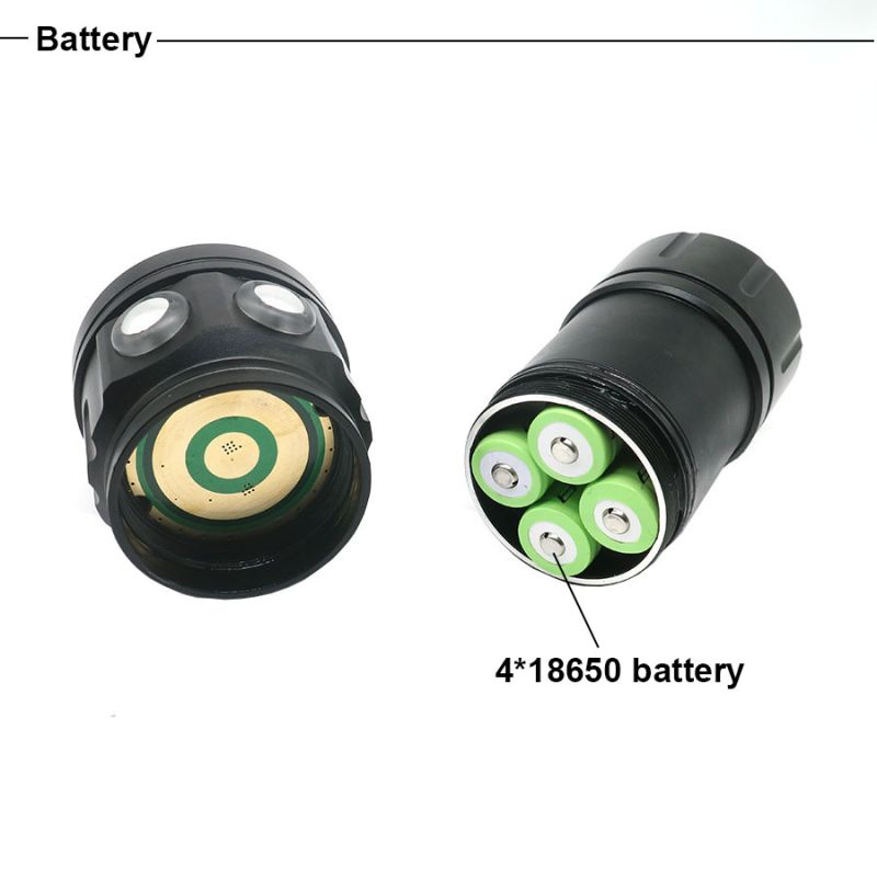 UV Tauchtaschenlampe QH14 QH27 LED mit 20000 Lumen für Abenteuer Unterwassererforschung Aluminiumlegierung