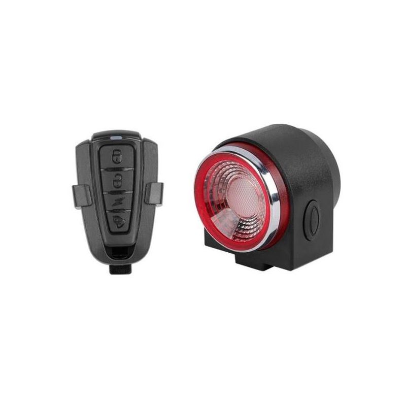 ANTUSI A8 Rennrad Diebstahlwarnschloss integrierter Alarm Sichtbarkeit Fahrradsicherheit LED-Rücklicht 700mAh