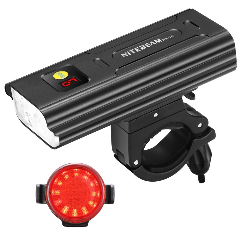 NiteBeam BR05 Fahrradlichter 5 LED 5000 Lumen USB wiederaufladbar für Radfahrsicherheit und Outdoor-Radfahren