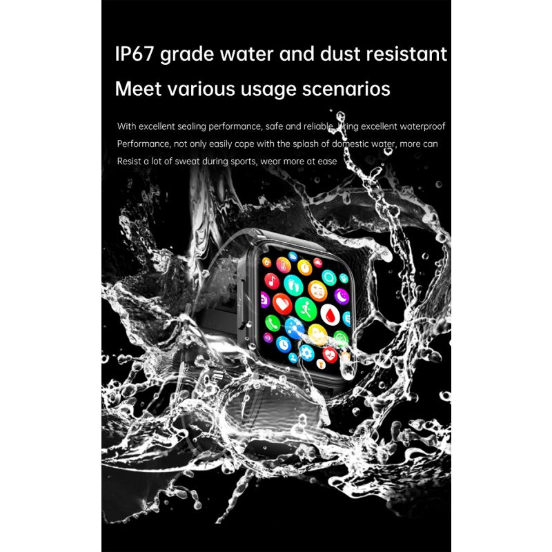 ET540 Smartwatch Fitness Tracker: Blutzucker EKG Bluetooth-Anruf Medizinische KI-Diagnose 1.85