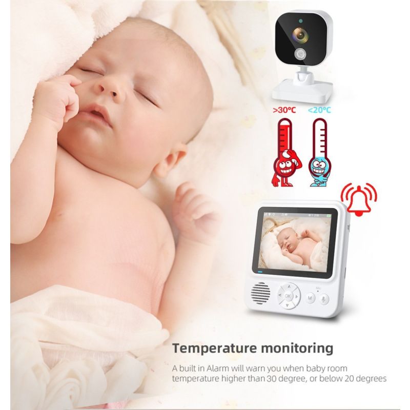 AMB900 Video-Babyphone mit 2,8 Zoll LCD-Display und 720P Auflösung Babykamera für moderne Eltern