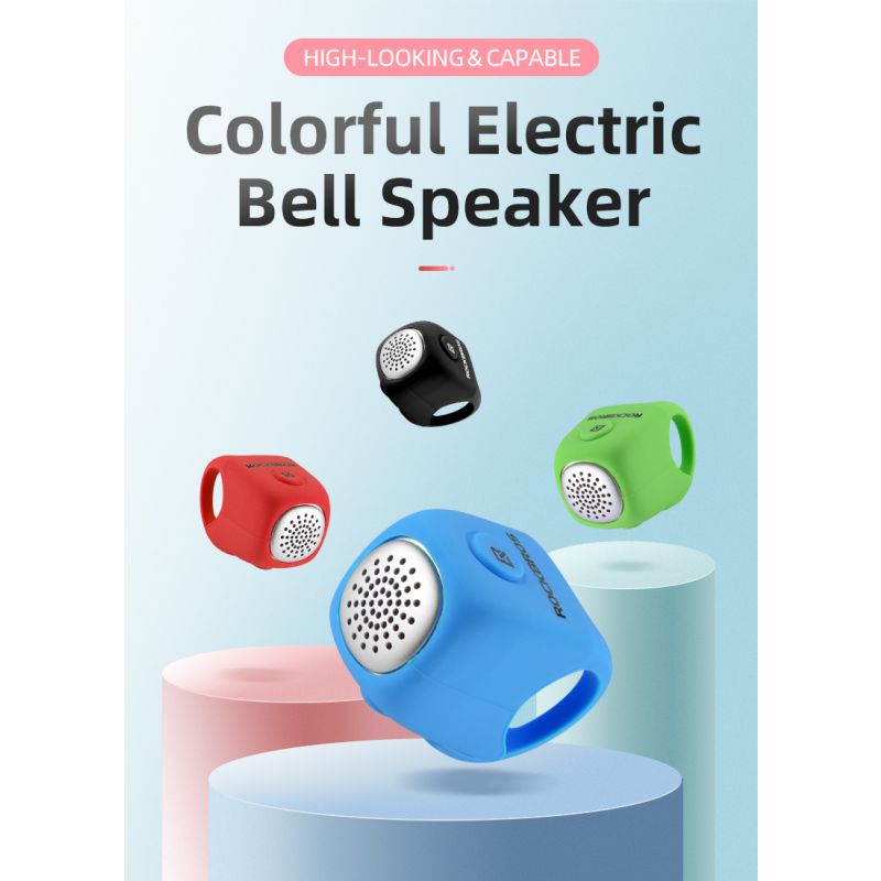 ROCKBROS Elektrische Fahrradklingel 110 dB Kristallklarer Warnton Regenfest MTB Fahrradzubehör Sicherheit Radfahren