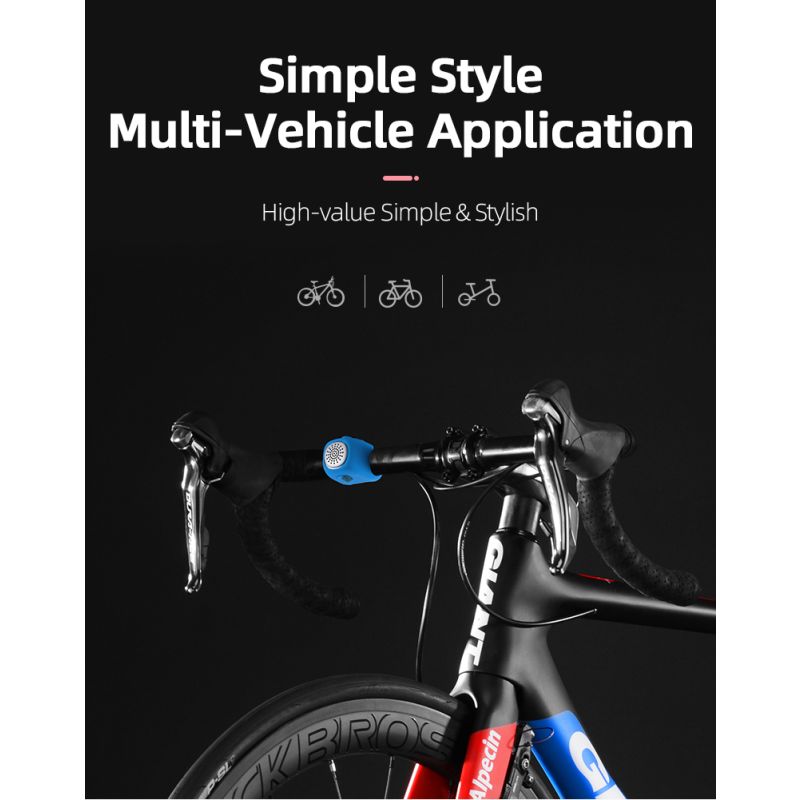 ROCKBROS Elektrische Fahrradklingel 110 dB Kristallklarer Warnton Regenfest MTB Fahrradzubehör Sicherheit Radfahren