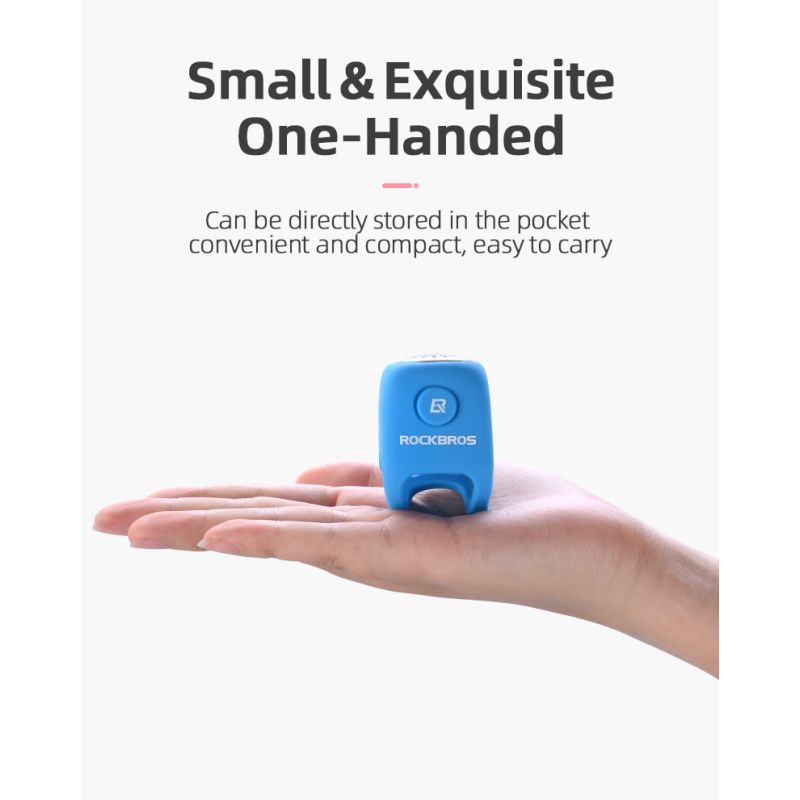 ROCKBROS Elektrische Fahrradklingel 110 dB Kristallklarer Warnton Regenfest MTB Fahrradzubehör Sicherheit Radfahren