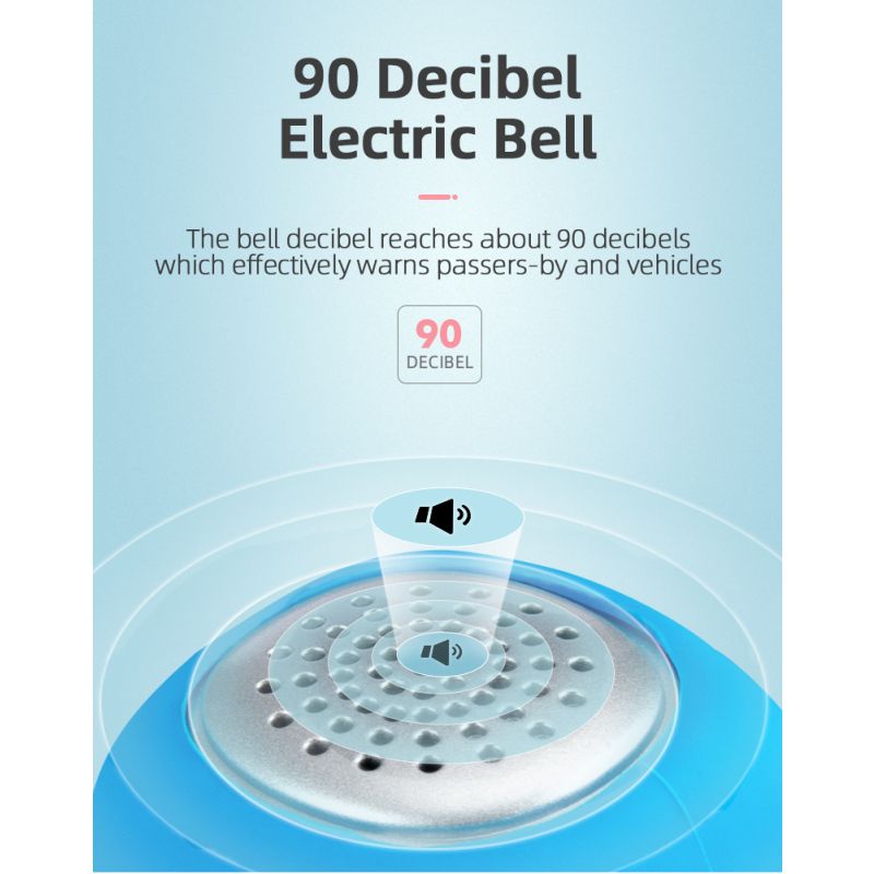 ROCKBROS Elektrische Fahrradklingel 110 dB Kristallklarer Warnton Regenfest MTB Fahrradzubehör Sicherheit Radfahren