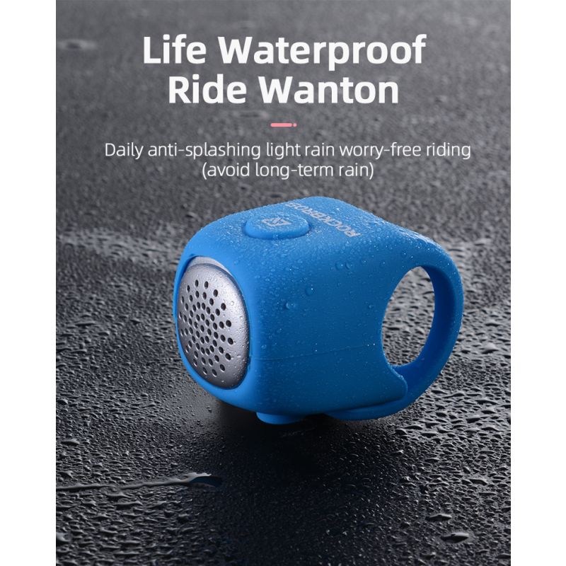 ROCKBROS Elektrische Fahrradklingel 110 dB Kristallklarer Warnton Regenfest MTB Fahrradzubehör Sicherheit Radfahren