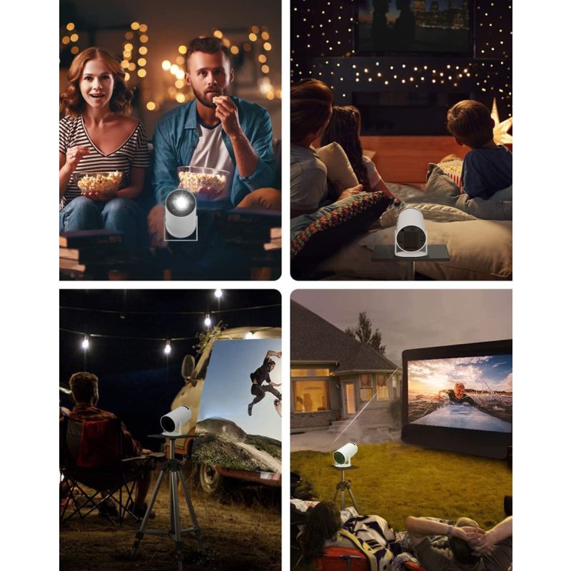 HY300 Android Projektor Tragbarer WiFi Smart Projektor 720P Full HD Heimkino Büro Vielseitiger Mini Projektor