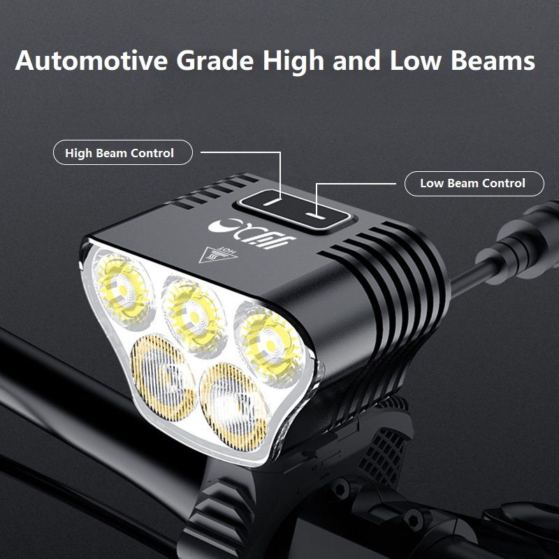 Mangeleyes M5 Mountainbike Licht 4000 Lumen 13 Einstellbare Lichtmodi Wasserdichtes Fahrrad Zubehör für Sichtbarkeit