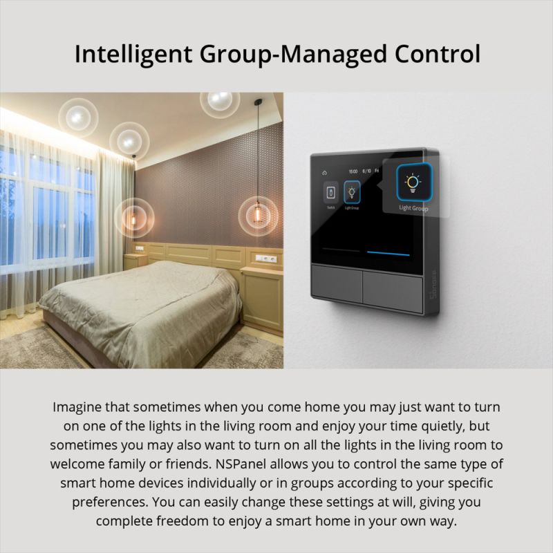 SONOFF NSPanel Szenen-Smart-Schalter für EU US Heimautomation Touchscreen Steuerung mit Alexa Google Home