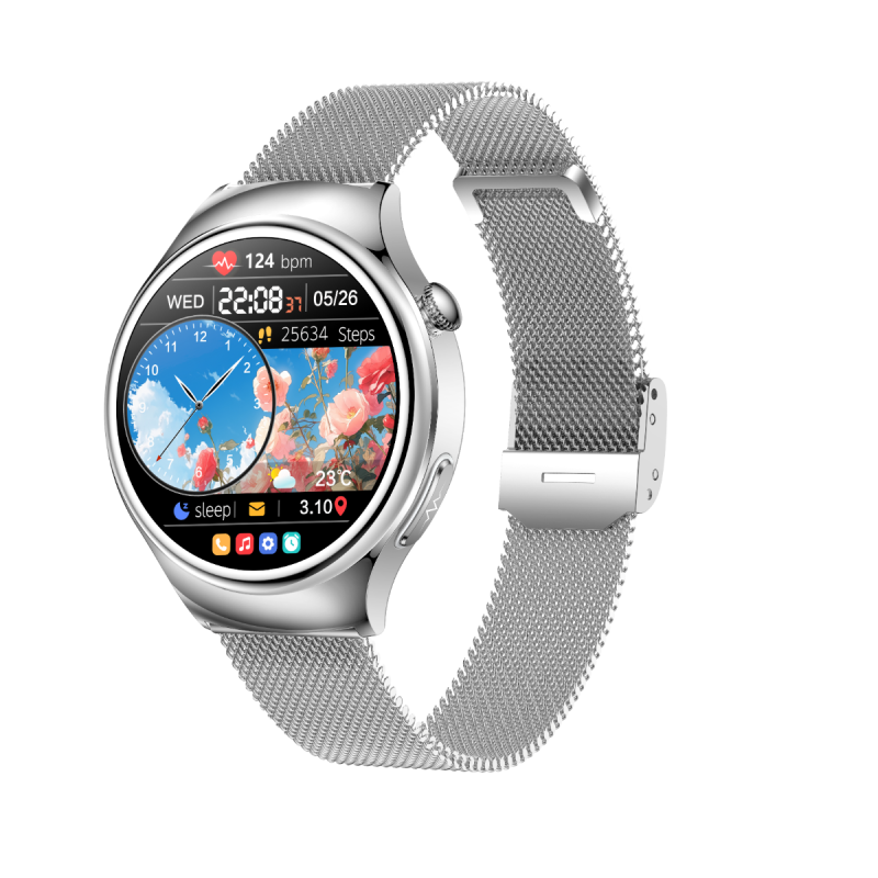 ET390 Smart Watch Damen AMOLED 360*360 EKG HD Bildschirm Herzfrequenz Bluetooth Anrufe Wasserdichte SmartWatch