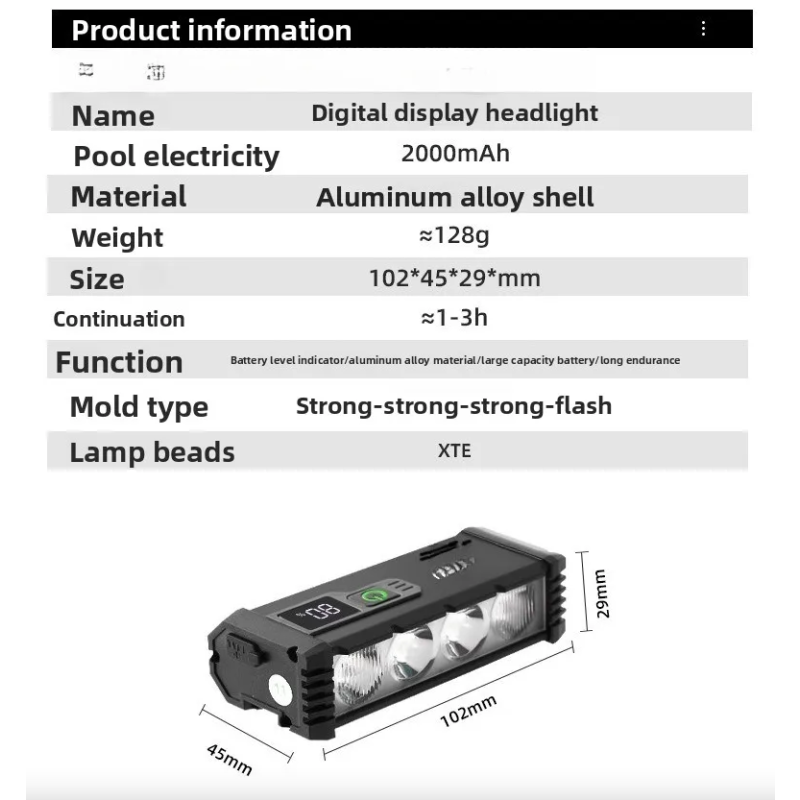 ACRUNU LED Fahrradlicht USB wiederaufladbar, 4000 Lumen, 4 Modi Frontlicht für Ihre Sicherheit