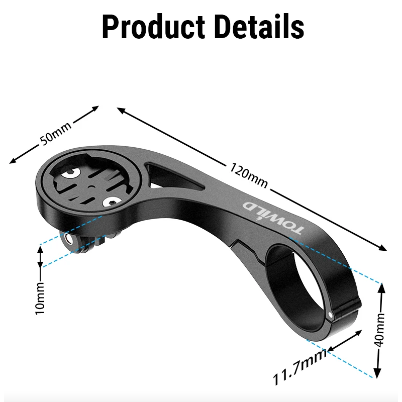 TOWILD AS90 Fahrradlenkerhalterung: Computer & Licht Halterung für Rennrad/MTB. Werkzeuglose Montage!