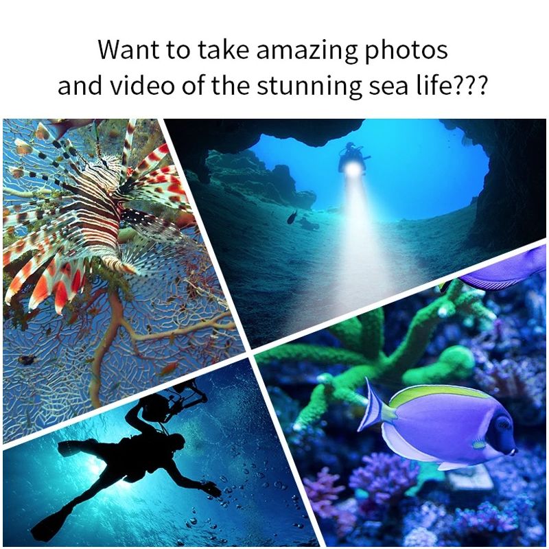 B11 LED Tauchen Taschenlampe rot blau weiß Unterwasserfotografie vielseitige Lichtmodi langlebige Unterwasserlicht