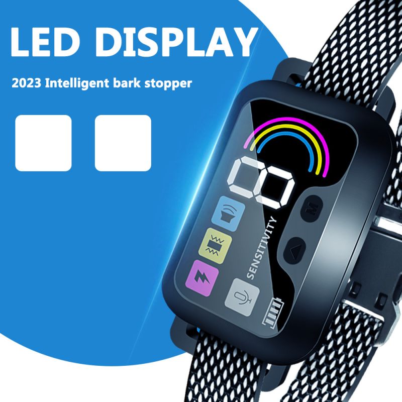 Intelligentes wasserdichtes Antibell-Hundehalsband wiederaufladbarer Rindenstopper mit einstellbaren Trainingsmodi