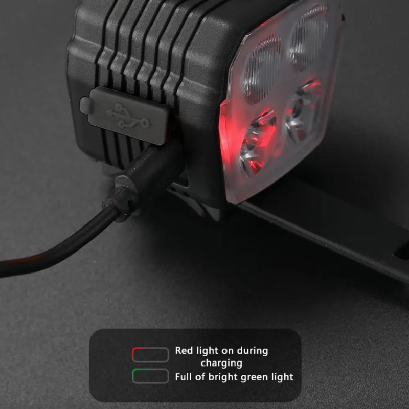 Fahrradlicht Hupe 2-in-1 MTB, USB wiederaufladbar Vorderlicht LED Fahrradzubehör Mountainbike Licht laute Fahrradklingel