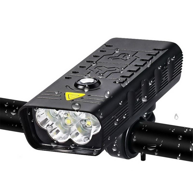 TK5 Fahrrad Frontlichter 5X T6 5000 Lumen USB wiederaufladbar für nächtliche Sichtbarkeit und Sicherheit