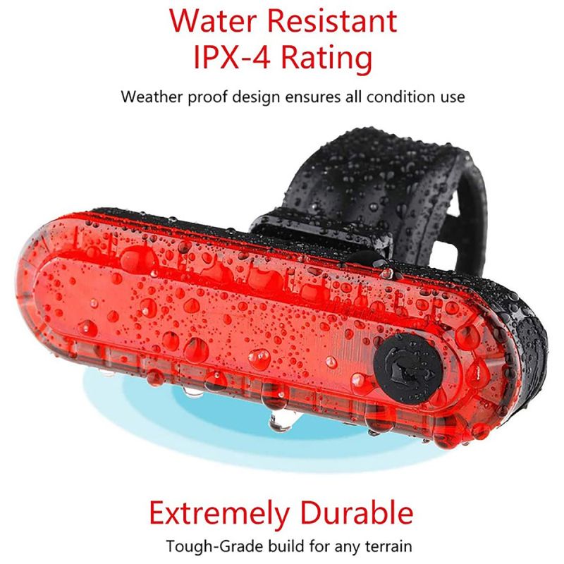 Ultrahelles USB wiederaufladbares Fahrradrücklicht wetterfest Fahrradzubehör mit werkzeugfreier Installation