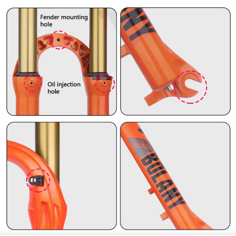 Bolany Mountainbike-Gabel 27,5/29 Zoll MTB Luftfedergabel für Mountainbiking-Enthusiasten Leichte Fahrradgabel
