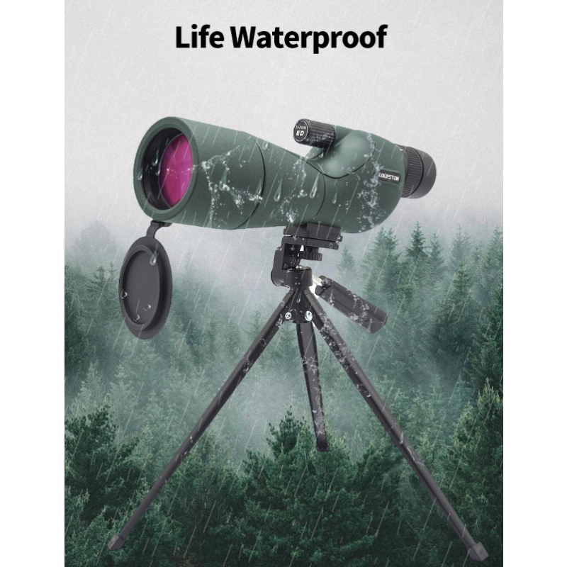 25-75x60 Zoom Spektiv ED Monokular | Leistungsstarkes Teleskop Bak4 Prisma für Outdoor, Vogelbeobachtung