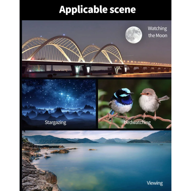 25-75x60 Zoom Spektiv ED Monokular | Leistungsstarkes Teleskop Bak4 Prisma für Outdoor, Vogelbeobachtung