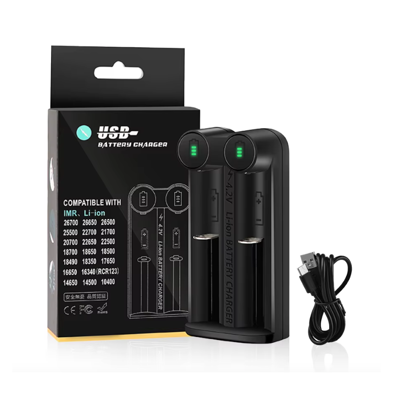 21700 Batterieladegerät für 18650 CR123A 14500 mit intelligenter MCU-Technologie und Sicherheitsfunktionen