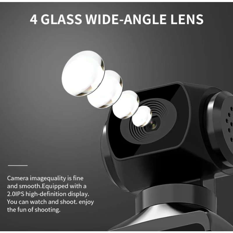 4K Mini Action Kamera - 270° drehbare Vlog, Wi-Fi Outdoor Sport Kamera. Wasserdicht & tragbar! GoPro Alternative.