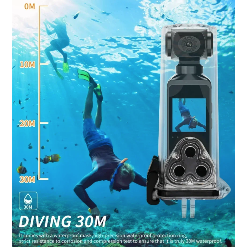 4K Mini Action Kamera - 270° drehbare Vlog, Wi-Fi Outdoor Sport Kamera. Wasserdicht & tragbar! GoPro Alternative.