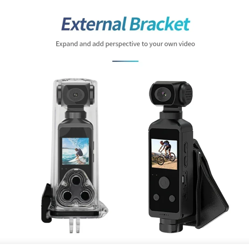 4K Mini Action Kamera - 270° drehbare Vlog, Wi-Fi Outdoor Sport Kamera. Wasserdicht & tragbar! GoPro Alternative.