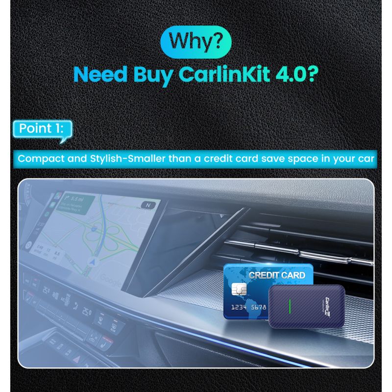 CarlinKit 4.0 Wireless CarPlay Box Plug and Play In-Car-Technologie für Audi CarPlay Intuitive Bedienung